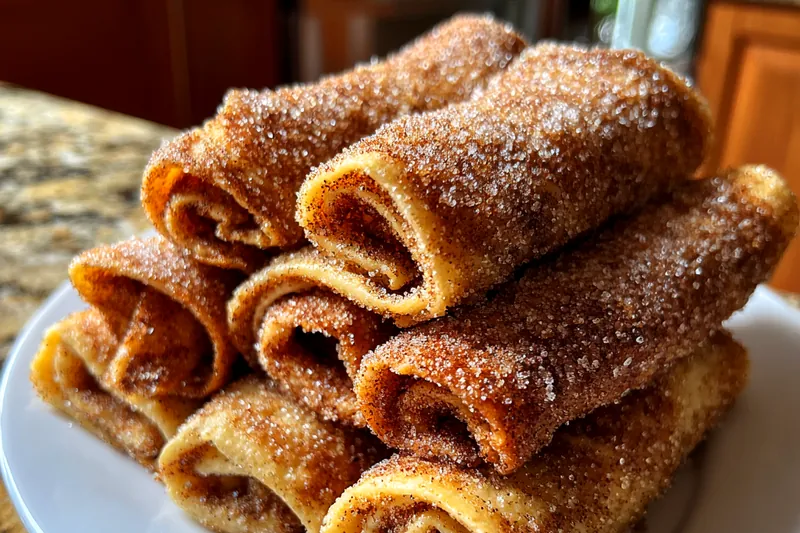 The process of air frying cinnamon rolls in a modern air fryer.
