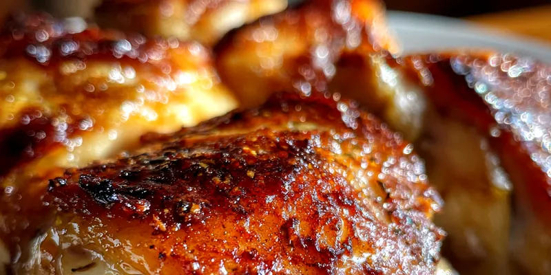 Delicious Apple Cider Chicken served with side vegetables