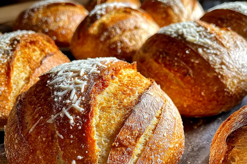 Fresh ingredients for Artisan Crusty Bread Loaves