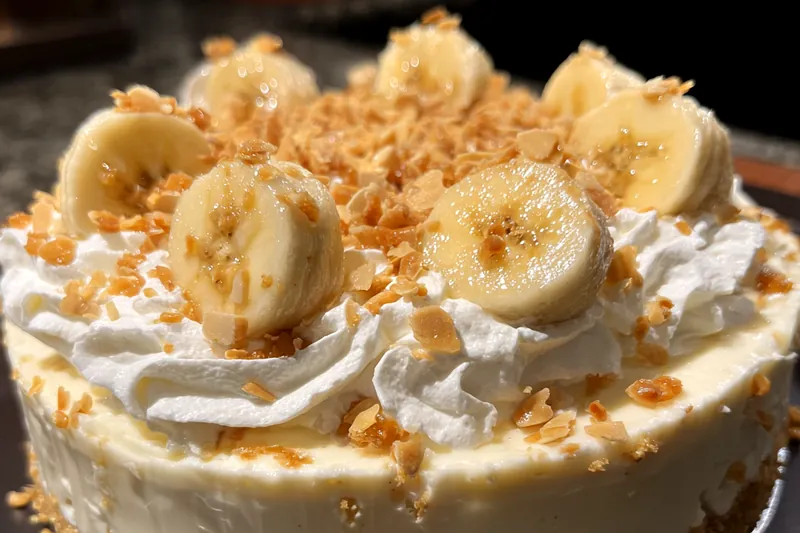 Cooking process for Banana Crunch Cheesecake Delight