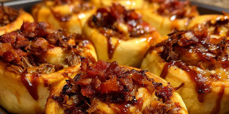 Delicious BBQ Pulled Pork Rolls served on a plate