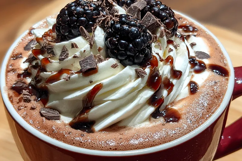 Fresh ingredients for Blackberry Chocolate Delight