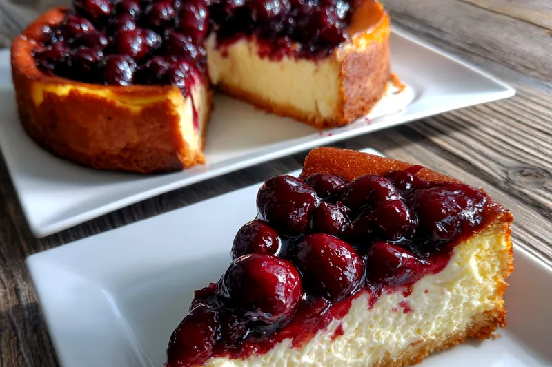 Cooking process for Blueberry Cheesecake Delight