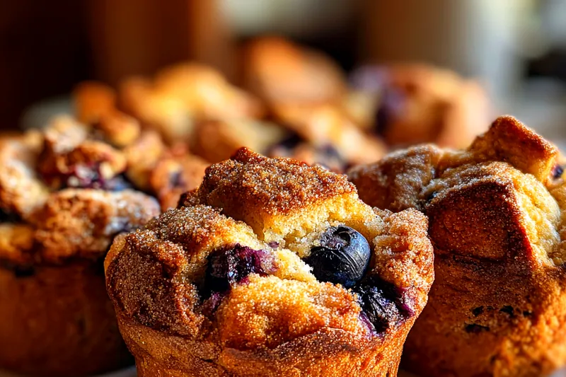 Baking Blueberry Monkey Bread Muffins