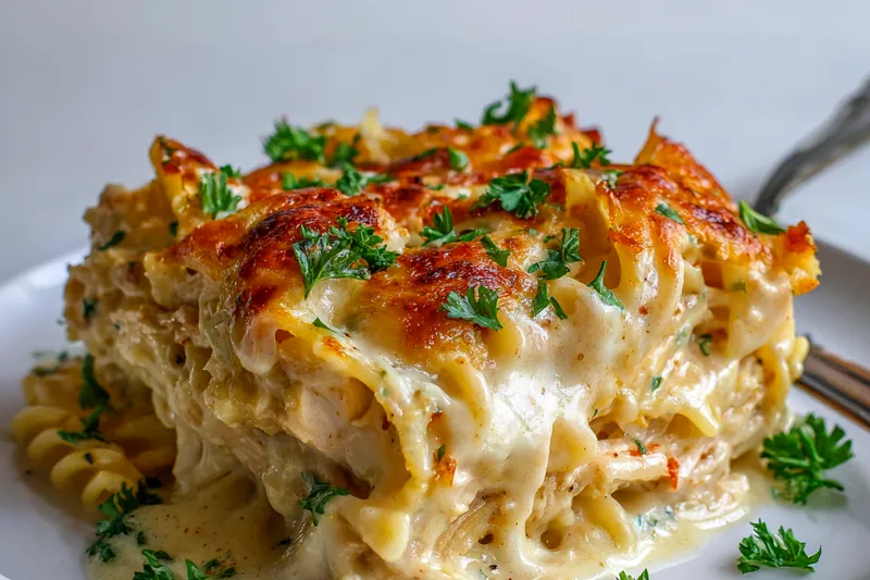 A selection of ingredients for Cajun Cream Cheese Chicken Pasta Bake