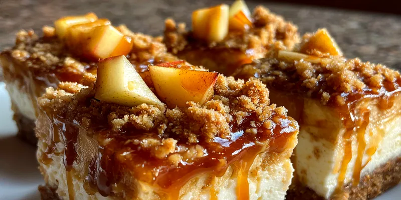 Caramel Apple Cheesecake Bars