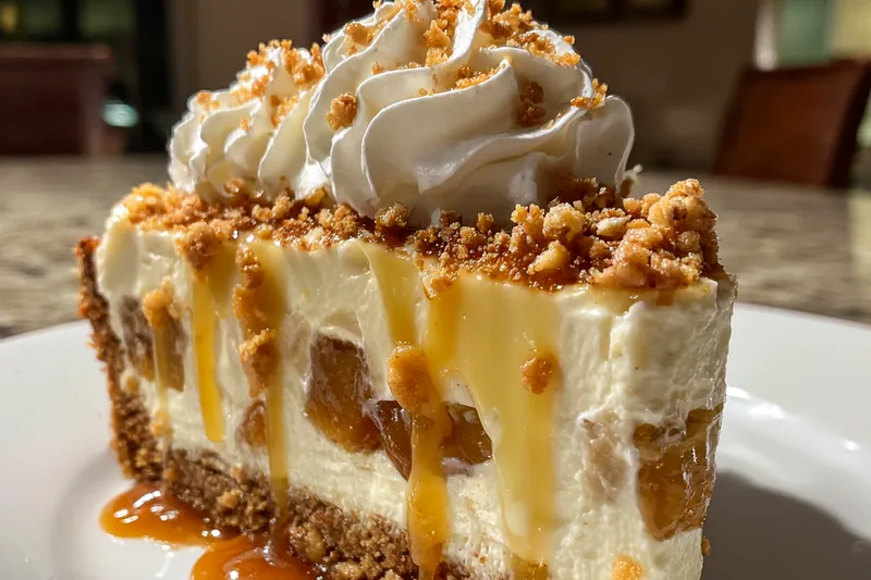 Cooking process for Caramel Apple Cheesecake Delight