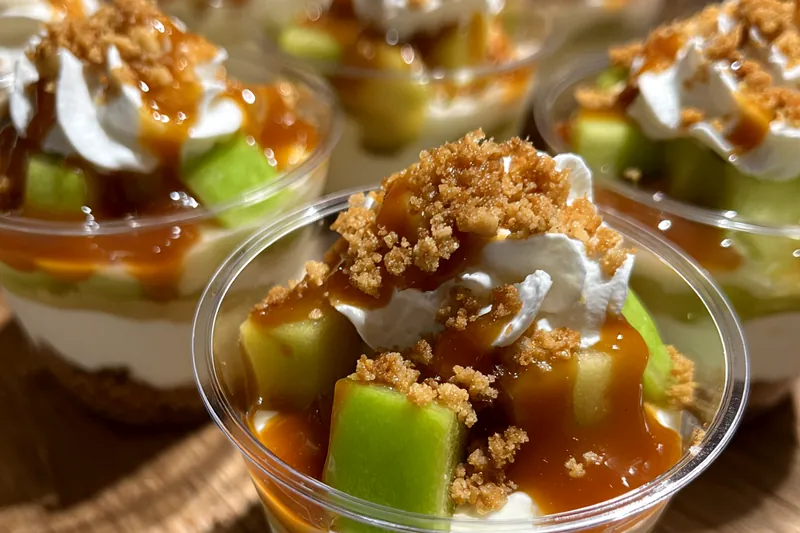 Cooking process for Caramel Apple Parfaits