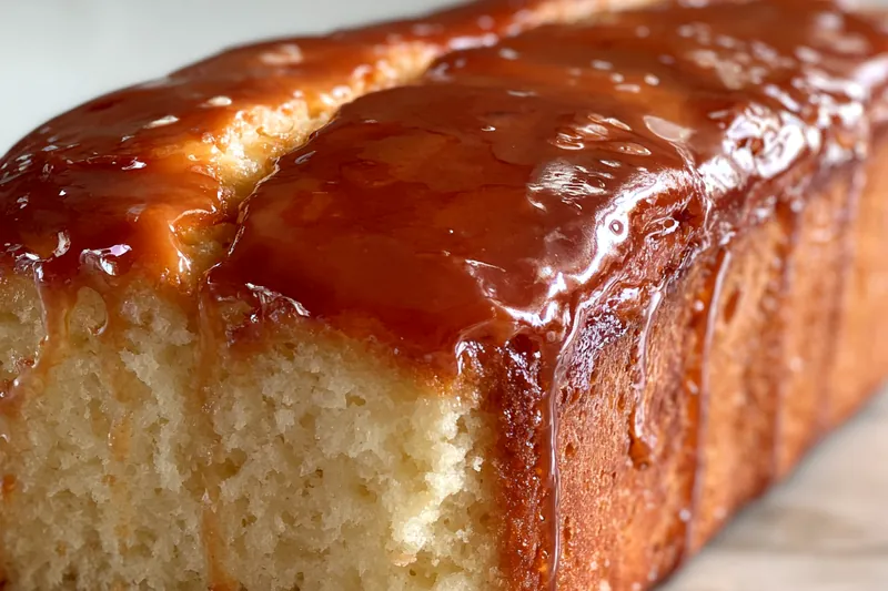 Fresh ingredients for Caramel Glazed Cheesecake Loaf