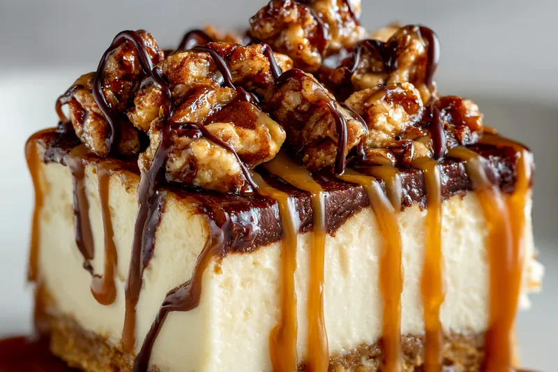 Cooking process for Caramel Nut Cheesecake Delight