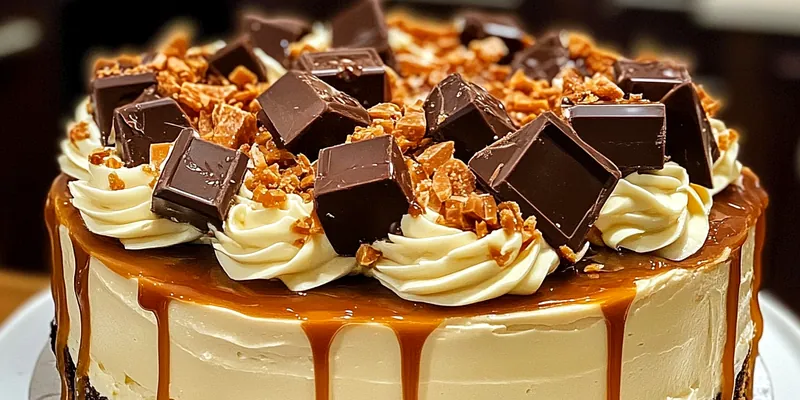 Indulgent Caramel Toffee Cake