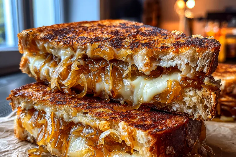 Fresh ingredients for Caramelized Onion Grilled Cheese