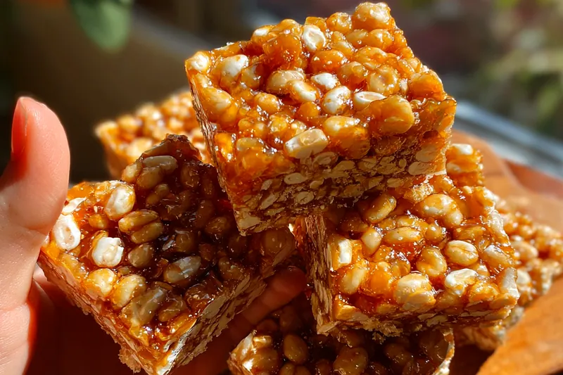 Fresh ingredients for Caramelized Rice Squares