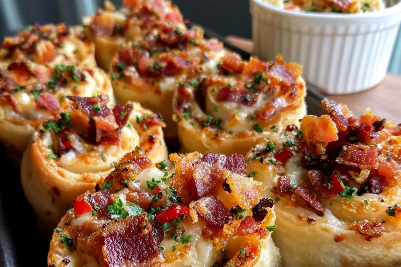 Fresh ingredients for Cheesy Bacon Roll Ups