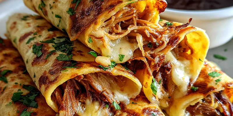 Delicious Cheesy Beef Tortilla Rollups served on a plate