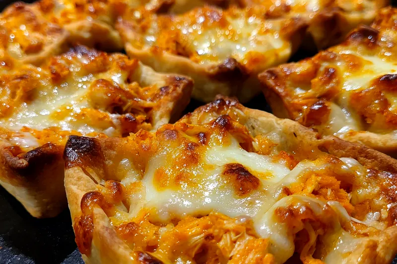Cooking process for Cheesy Buffalo Chicken Pockets