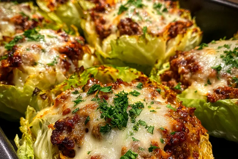 Fresh ingredients for Cheesy Cabbage Beef Bake
