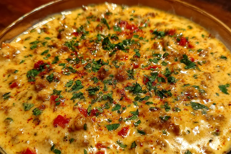 Cooking process for Cheesy Rotel Ranch Delight