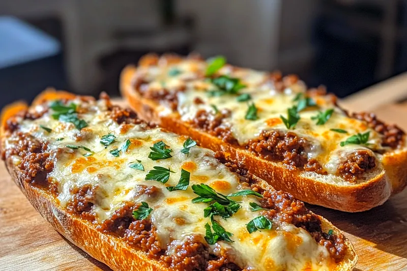 An assortment of ingredients for making Cheesy Sloppy Joe Delight, including ground beef, cheese, and seasonings, beautifully arranged.