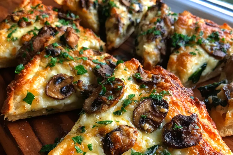 Fresh ingredients for Cheesy Spinach Mushroom Quesadilla