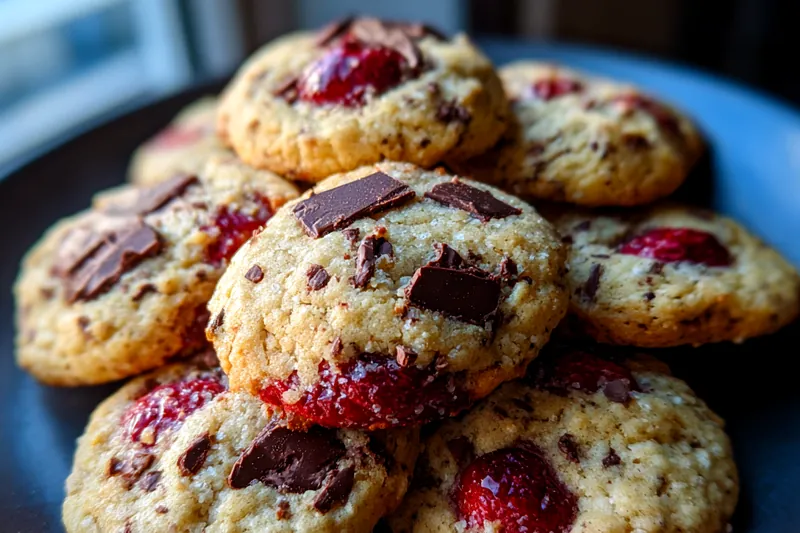 Cooking process for Cherry Chocolate Cookies