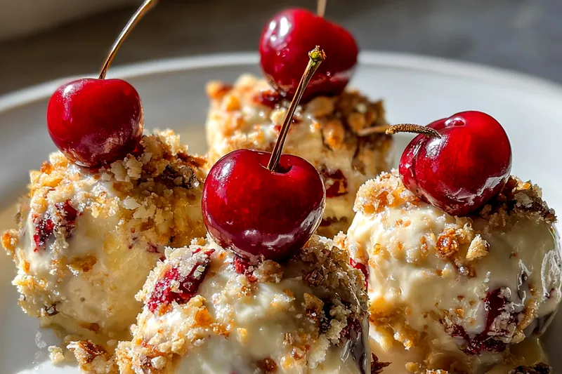 Cooking process for Cherry Nut Cream Bombs