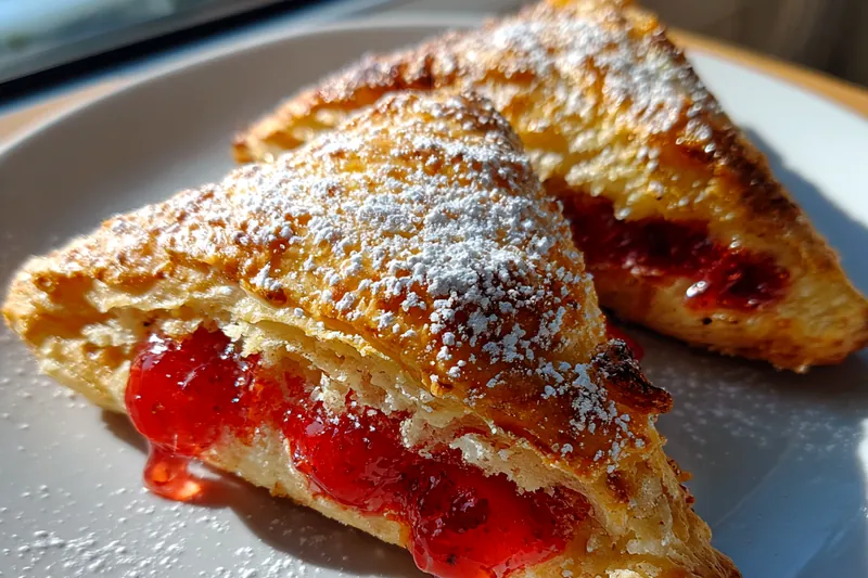 Cooking process for Cherry Puff Pastries