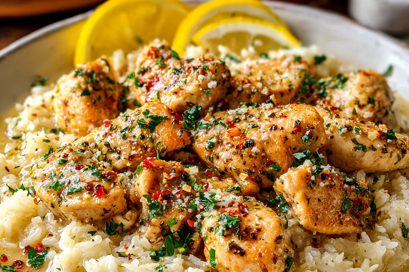 Fresh ingredients for Chicken Scampi