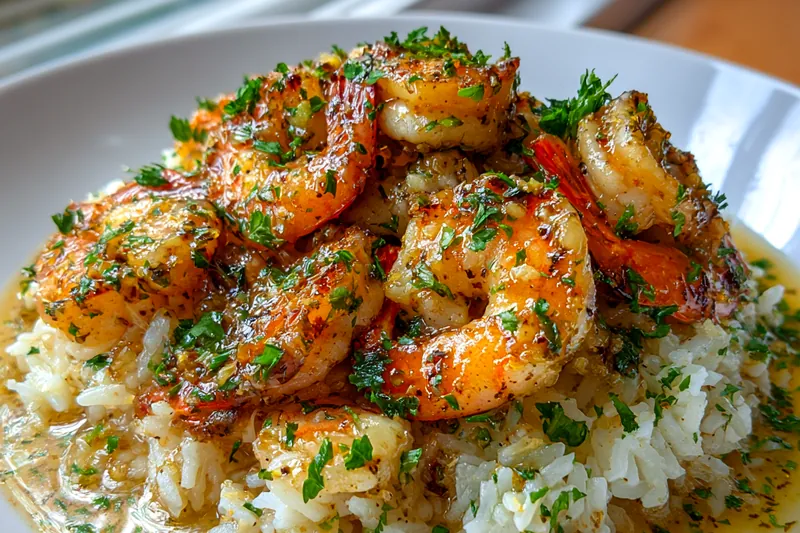 Fresh ingredients for Chicken Scampi including chicken, garlic, and parsley.