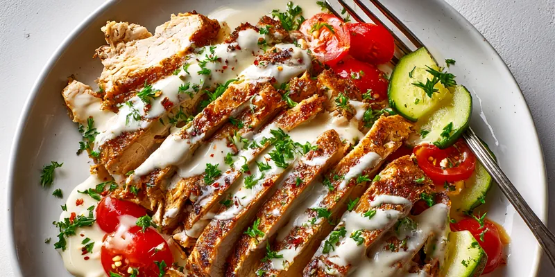 Delicious Chicken Shawarma with fresh toppings