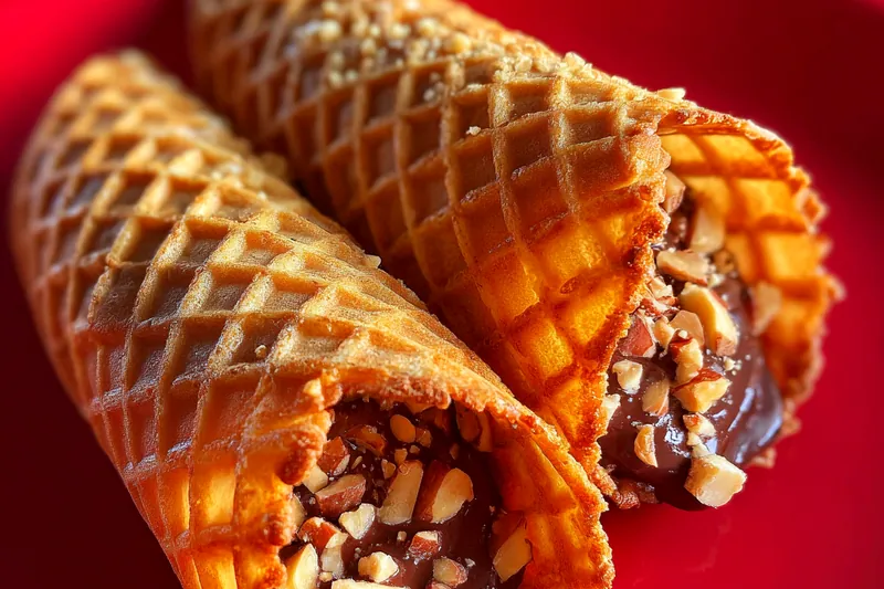 Fresh ingredients for Chocolate Nut Ice Cream Tacos