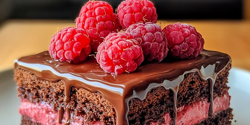 Decadent Chocolate Raspberry Cake
