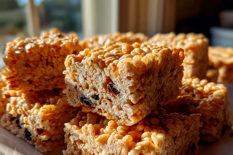 All ingredients needed to make Christmas Rice Crispy Treats.