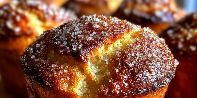 Freshly baked Cinnamon Toast Muffins arranged on a plate, dusted with cinnamon sugar.
