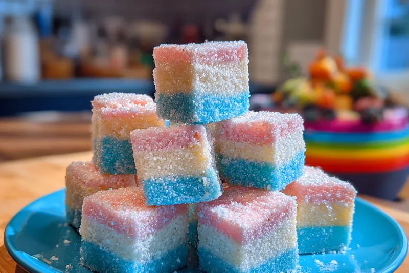 Fresh ingredients for Colorful Candy Cubes