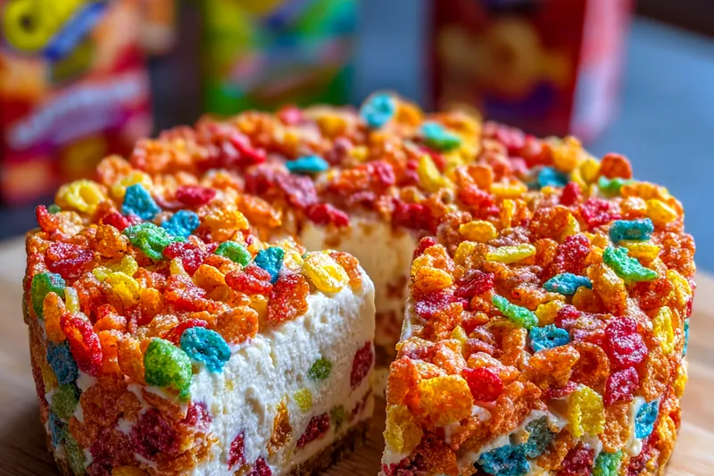 Cooking process for Colorful Cereal Cheesecake Delight