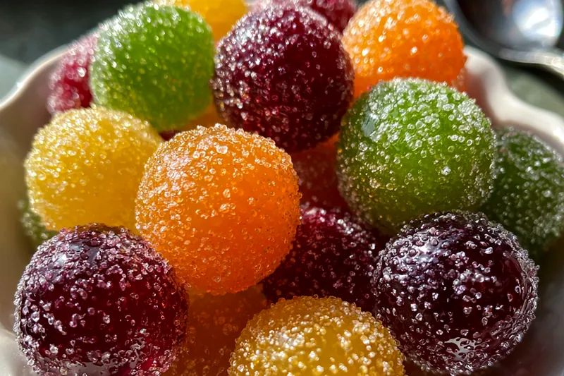 Fresh ingredients for Colorful Sugar-Coated Candies