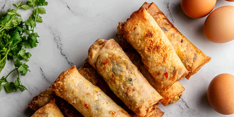 Delicious Crab Cake Egg Rolls with Spicy Dipping Sauce