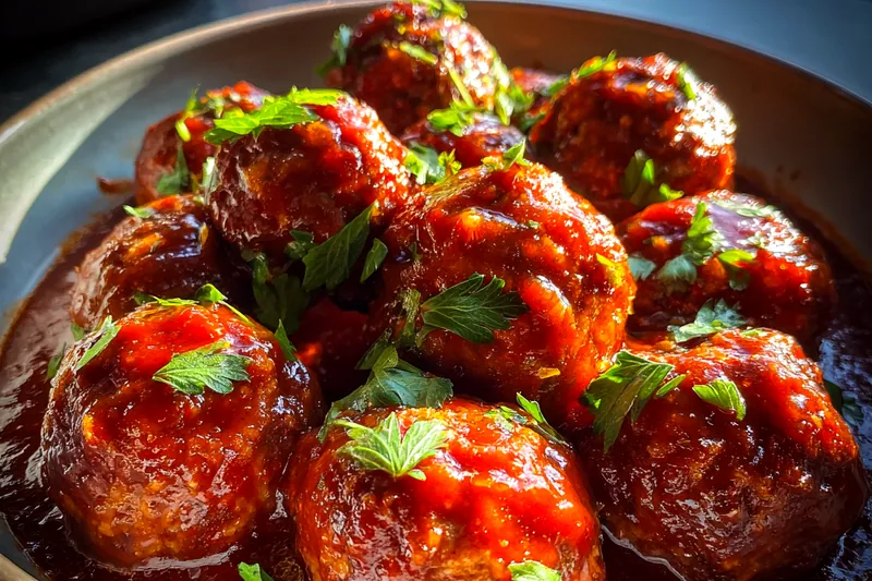 Fresh ingredients for Cranberry Glazed Meatballs