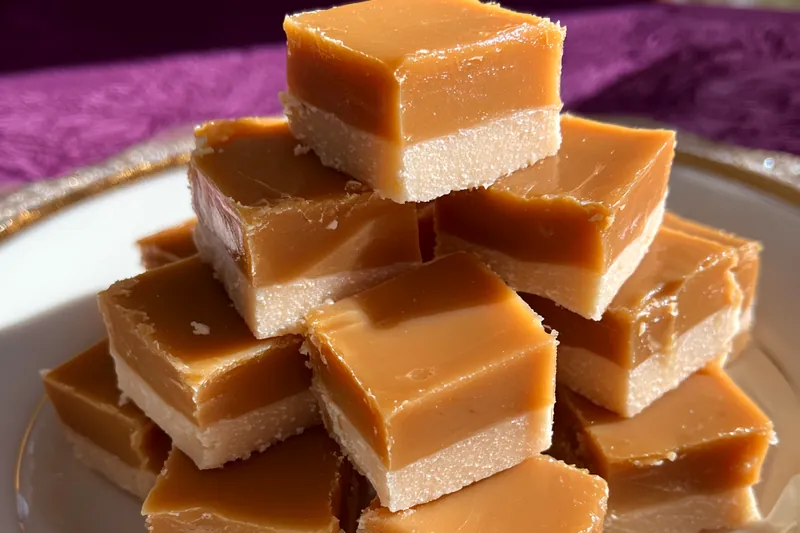 Fresh ingredients for Creamy Caramel Layered Fudge