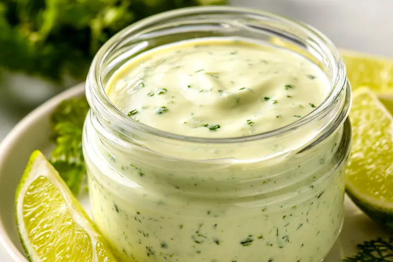 Cooking process for Creamy Herb Garlic Sauce
