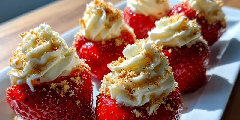 Creamy Stuffed Strawberries