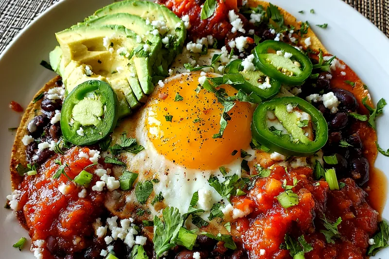 Fresh ingredients for Crispy Avocado Breakfast Tostada
