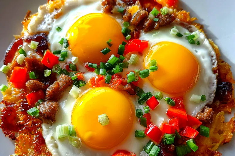 Cooking process for Crispy Breakfast Hash Pizza