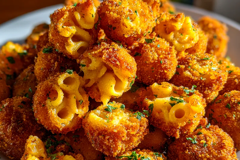 Fresh ingredients for Crispy Cheese Pasta Bites