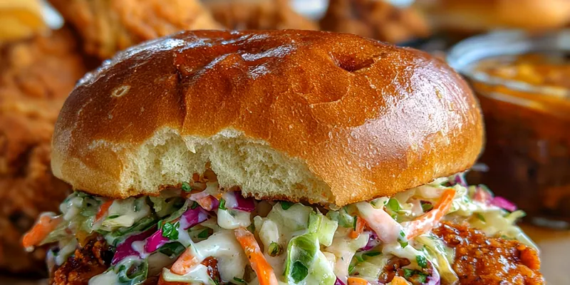 Delicious Crispy Chicken Sandwich Delight served on a plate