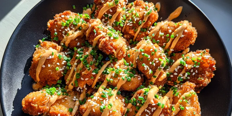 Delicious Crispy Chicken with Sesame served on a plate