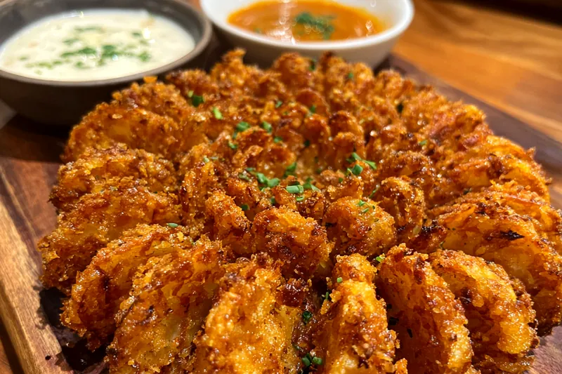 Cooking process for Crispy Fried Onion Blossom
