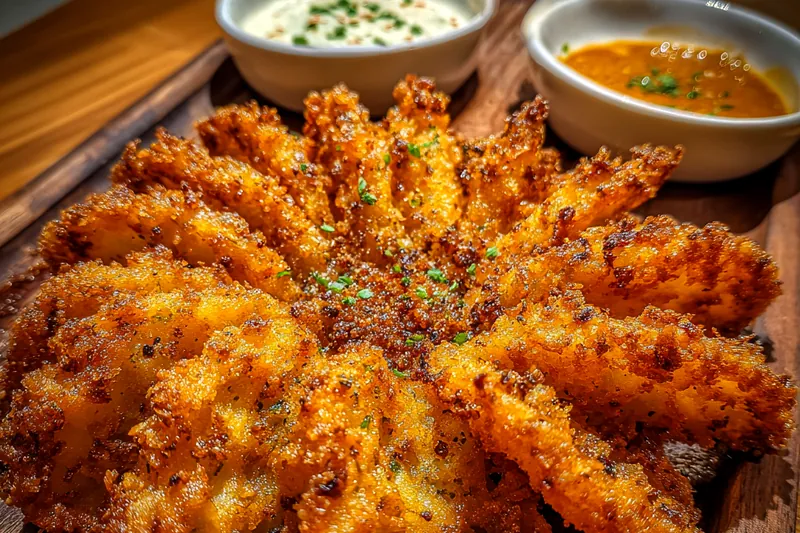 Fresh ingredients for Crispy Fried Onion Blossom