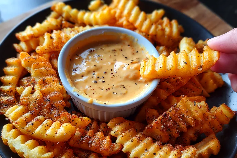 Fresh ingredients for Crispy Fries with Tangy Sauce